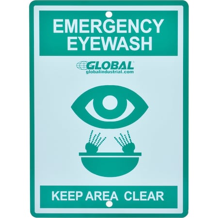 Global Industrial Emergency Eyewash Station Sign, Replacement 708RP545